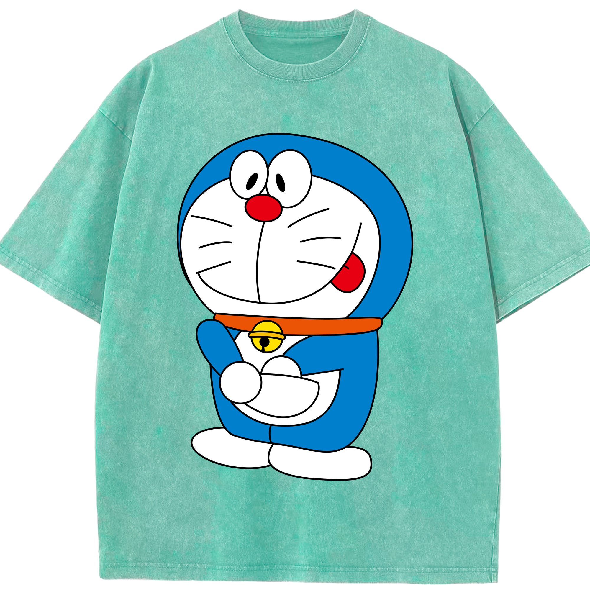 （画像用） ドラえもん Doraemon 綿100% ヴィンテージ風 半袖Tシャツ（フロントプリント）